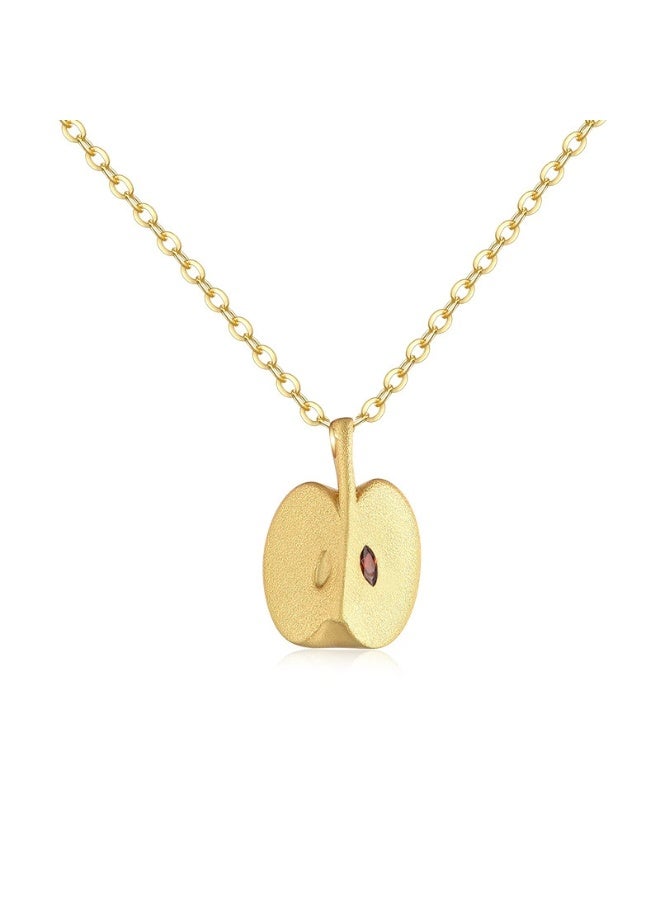 Goolsky Apple Pendant Necklace – Simple Minimalist Design for Women, Apple Motif, Daily Wear/Gifting, Cute Sweet Style - Image 3