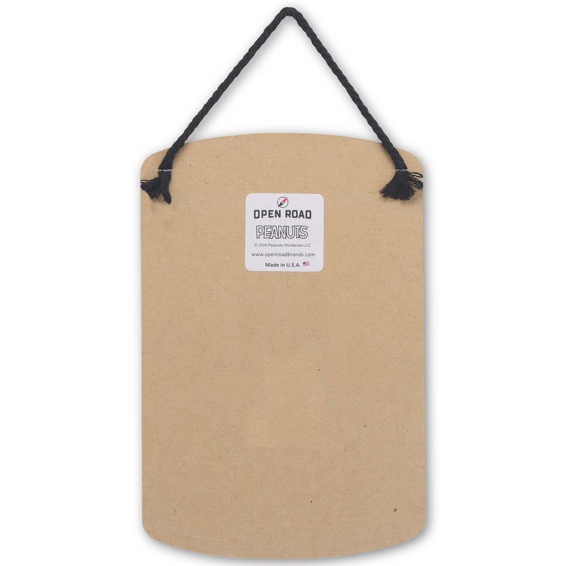 Open Road Brands Peanuts Snoopy Happiness Is the First Day of Snow Hanging Wood Wall Decor - Fun Snoopy Sign for Christmas or Winter Decor - Image 3