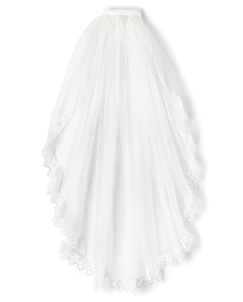 Gymboree,And Toddler Holiday and Special Occasion Hair Accessories,White Veil,One Size - Image 1