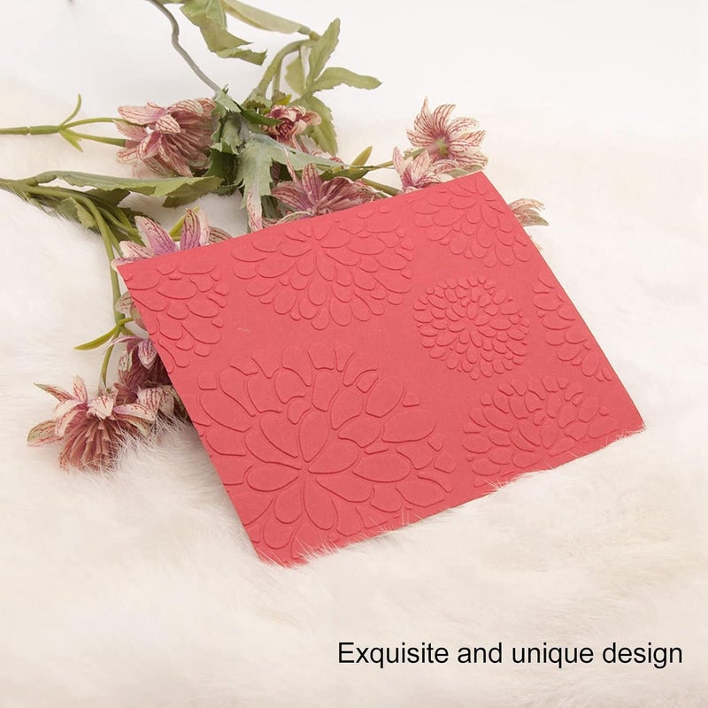 Set of 4 Embossing Folders, Exquisite Concave Convex Texture Design Reusable Templates for DIY Scrapbooking, Card Making and Photos - Image 2