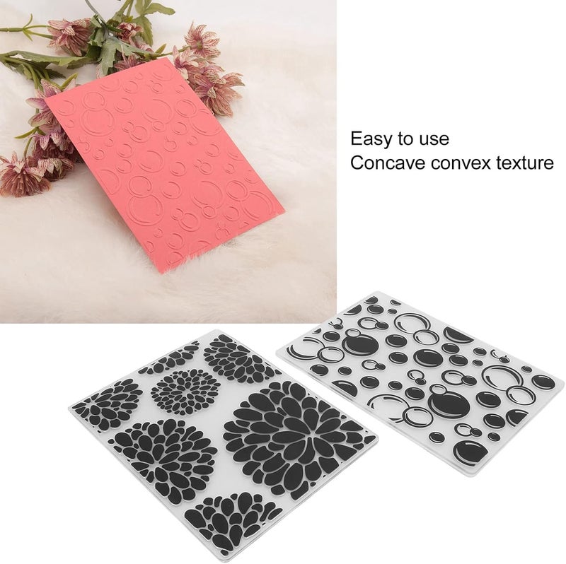Set of 4 Embossing Folders, Exquisite Concave Convex Texture Design Reusable Templates for DIY Scrapbooking, Card Making and Photos - Image 3