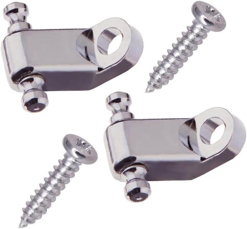 JD.Moon Electric Guitar String Retainers Tree Standard Roller String Guides Pack of 2pcs (Chrome) - Image 1
