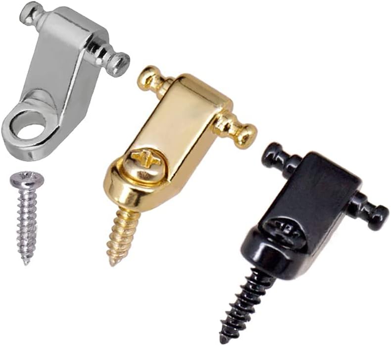 JD.Moon Electric Guitar String Retainers Tree Standard Roller String Guides Pack of 2pcs (Chrome) - Image 3