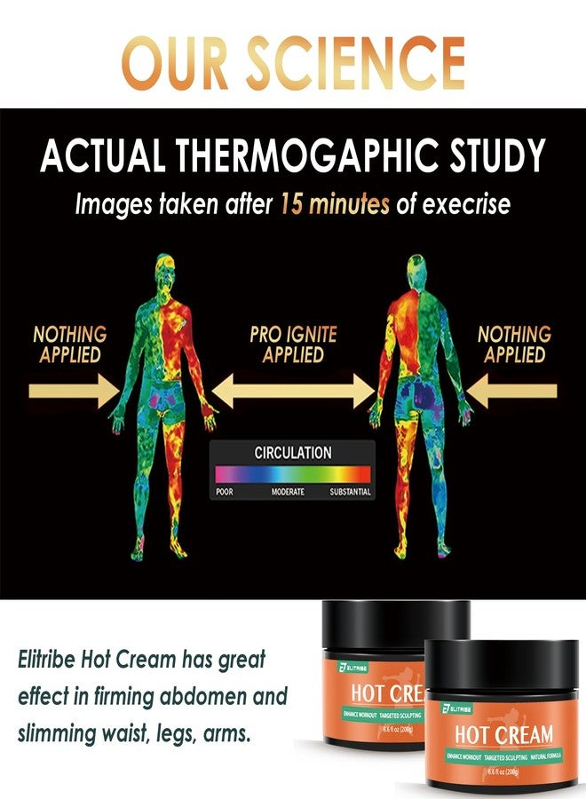 Elitribe Hot Cream Sweat Enhancer Lotion for Women and Men and Body Sculpting Cellulite Workout Ultra Moisturizing - 6.6 Fluid Ounce - Image 3