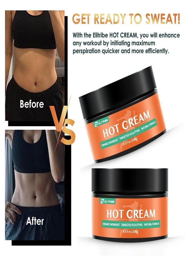 Elitribe Hot Cream Sweat Enhancer Lotion for Women and Men and Body Sculpting Cellulite Workout Ultra Moisturizing - 6.6 Fluid Ounce - Image 2
