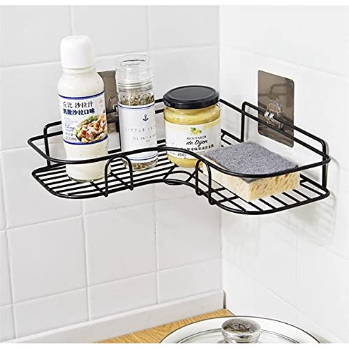 Emcrovi Emcrovi Wrought Iron Kitchen Tripod Bathroom Corner Storage Shelves and Racks Pack of 1 - Image 1