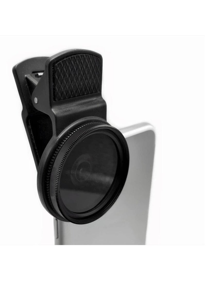 Generic - Large Aperture Universal Portable Polarizer Clip-on Cellphone Filter For Most Mobilephone Models Mobile Camera Lens Video Camera External Single Reflex Polarizer - Image 1