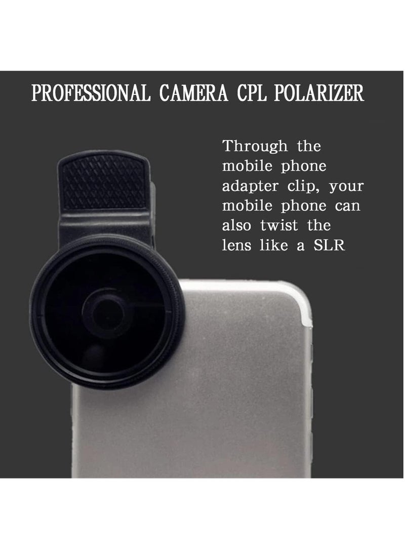 Generic - Large Aperture Universal Portable Polarizer Clip-on Cellphone Filter For Most Mobilephone Models Mobile Camera Lens Video Camera External Single Reflex Polarizer - Image 1