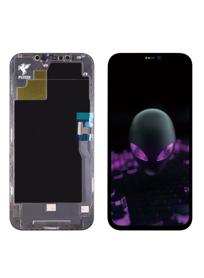 FLYCDI For iPhone 12 Pro Max Soft OLED, Moved IC, Phone Display Screen Replacement Kit with Installation Tools, High Quality Display - Image 3