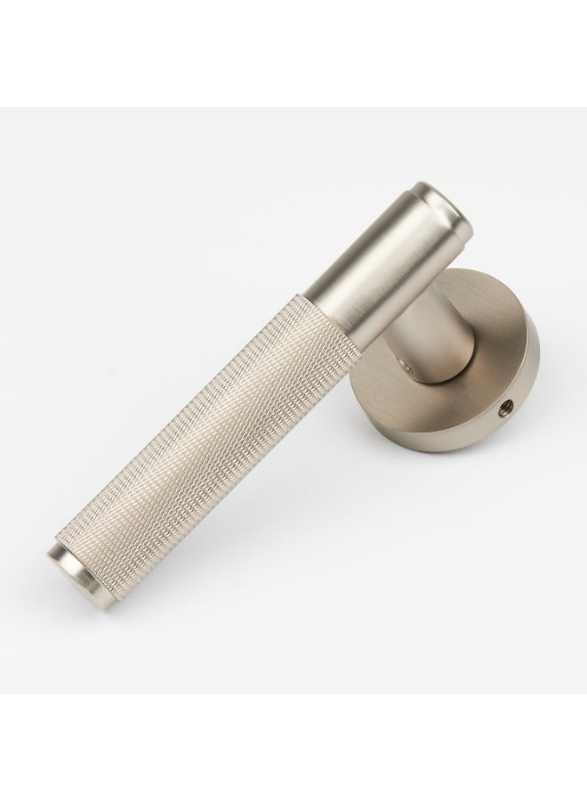 CINCINNO Vires Premium Anti-Rust Brass Door Handle Pair – Durable & Stylish for Home & Office, UV Protection, 2-Year Color & 5-Year Mechanical Warranty, Salt Spray Tested (Satin Nickel) - Image 3