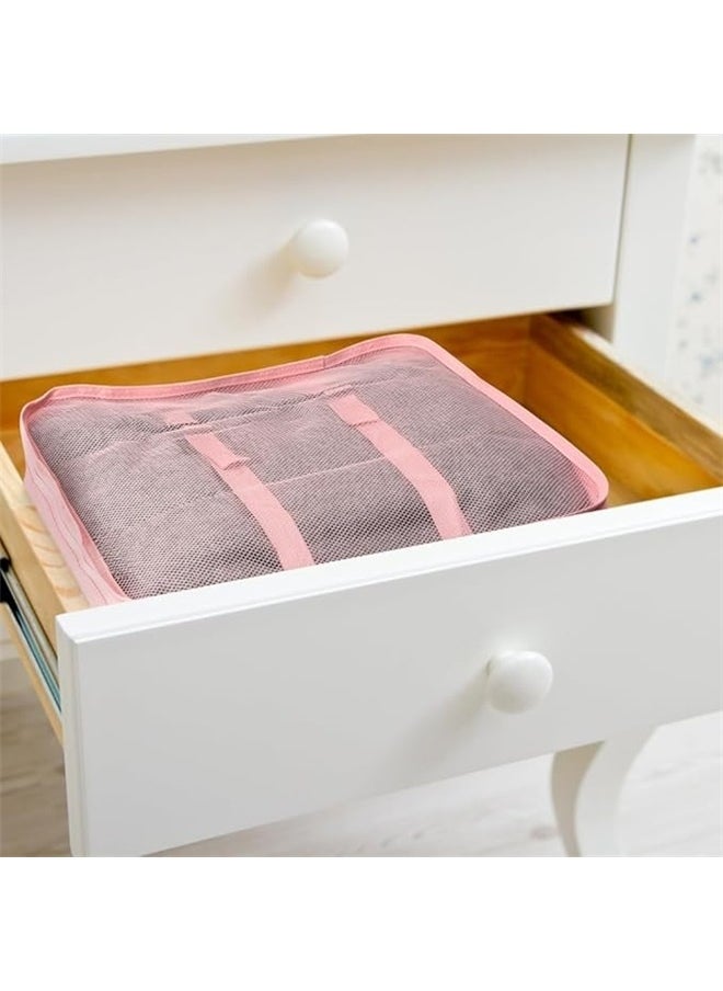 yongsheng 7-Piece Travel Luggage Organizer Packing Cube Set Pink, Packing Cubes 7 Pcs Travel Luggage Packing Organizers Set with Toiletry Bag (Pink)  - Image 4
