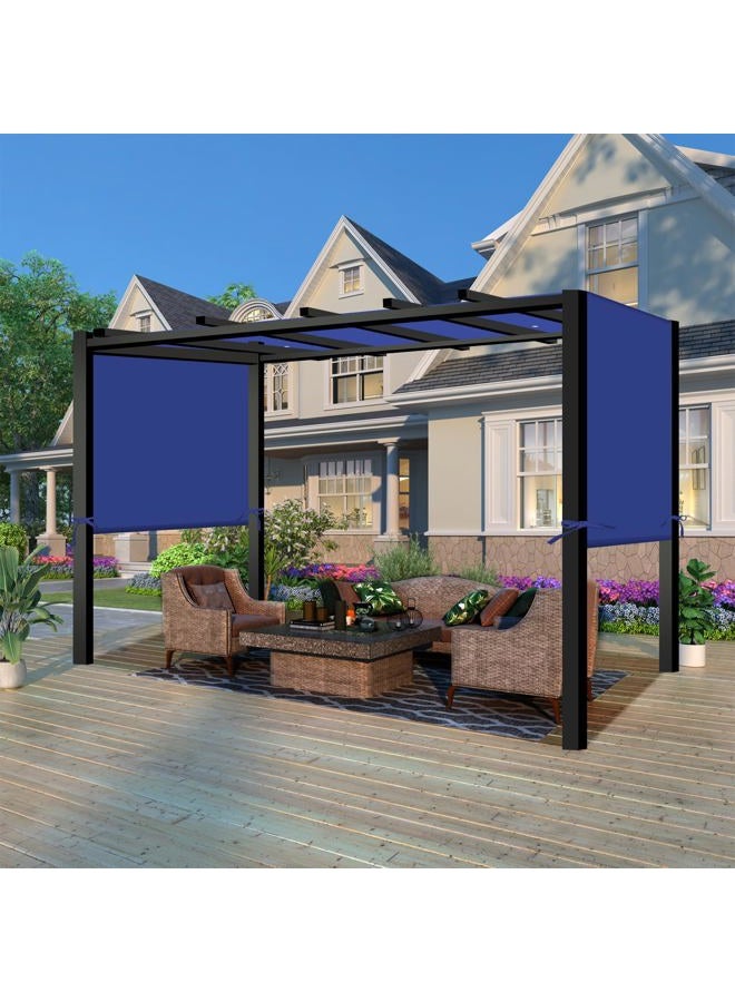 amadecohome غطاء بديل لمظلة شمسية عالمية مقاومة للماء - 17'x6.8' لأشعة الشمس الخارجية لمظلة الفناء أو الشرفة أو السطح أو البلكونة، غطاء فقط (أزرق) - Image 2
