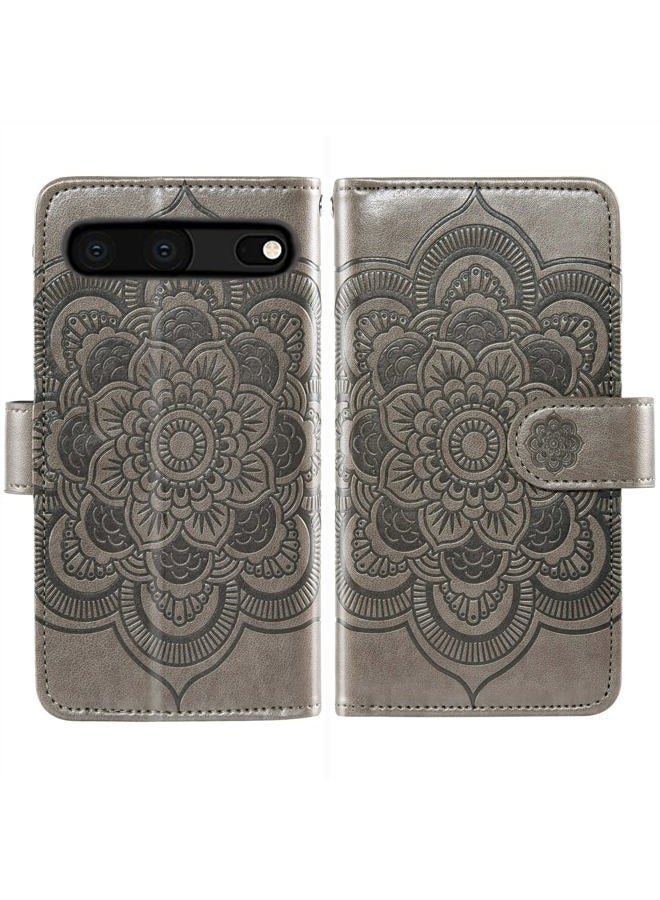 Asuwish Phone Case for Google Pixel 7 5G Wallet Cover with Tempered Glass Screen Protector and Flower Leather Flip Credit Card Holder Stand Lanyard Cell Accessories Pixel7 Pixle Seven Women Men Blue - Image 5