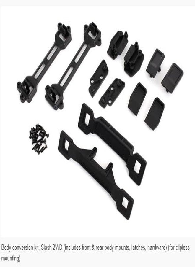 TRAXXAS Body conversion kit, Slash 2WD (includes front & rear body mounts, latches, hardware) (for clipless mounting - Image 2