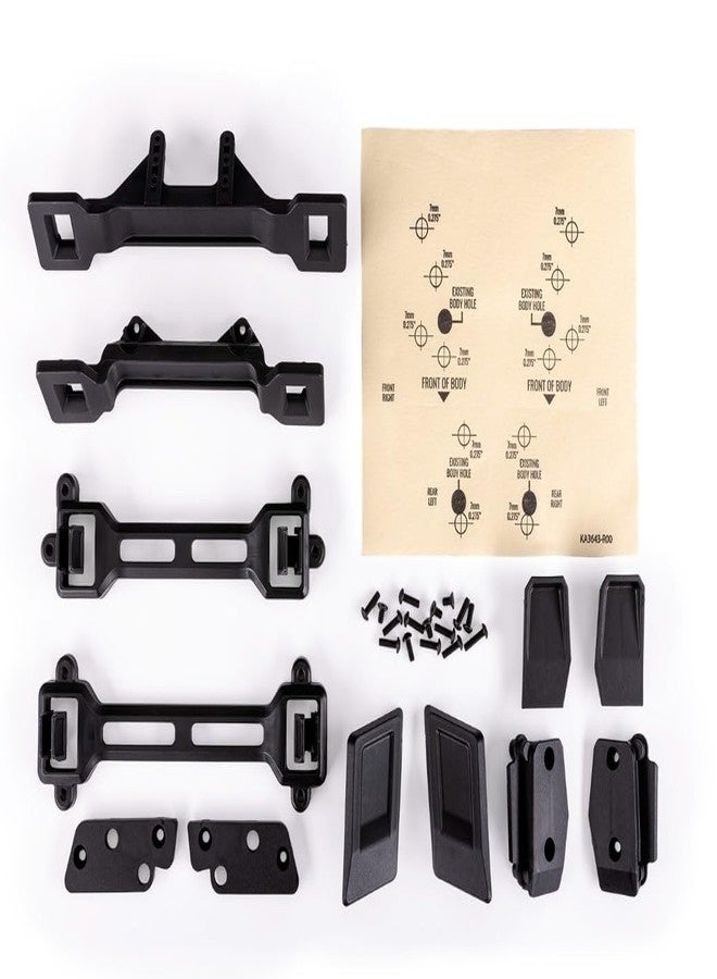 TRAXXAS Body conversion kit, Slash 2WD (includes front & rear body mounts, latches, hardware) (for clipless mounting - Image 1