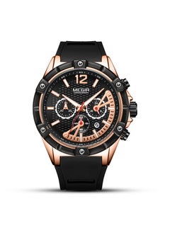 Leather Band Chronograph Wrist Watch