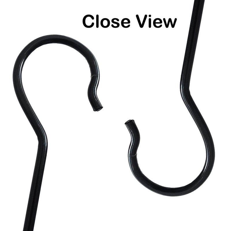 CRAFTCASTLE Large S Hooks Black | Long S Hooks for Hanging Plant | Extension Hooks for Kitchenware, Utensils, Pergola, Closet, Flower Basket S Hook 92Cm (Pack of 2) - Image 5
