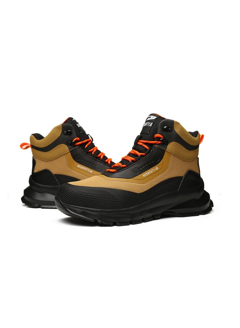 NIBEMINENT Anti Splash Water Safety Shoes Men Wear Resistant Work Boots Steel Toe Shoes Puncture-Proof Protective Shoes Security Sneakers - Image 1