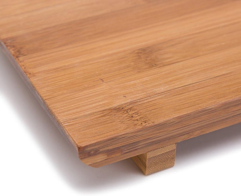 THY COLLECTIBLES Sashimi Sushi Bamboo Serving Geta Plate  Japanese Style Tableware Bamboo Sushi Board Cutting Tray L94 x W59 - Image 2