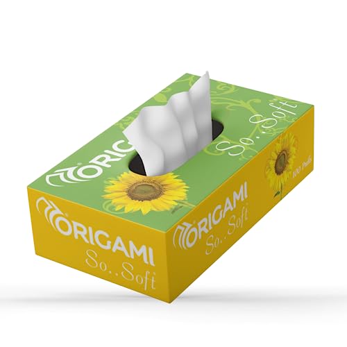 Origami So Soft 2 Ply Facial Tissue | Ultra Soft, Skin Friendly & Highly Absorbent Face Tissues | Multipurpose Car, Home & Office Use | Pack of 6 (100 Pulls, 600 Sheets) - Image 2