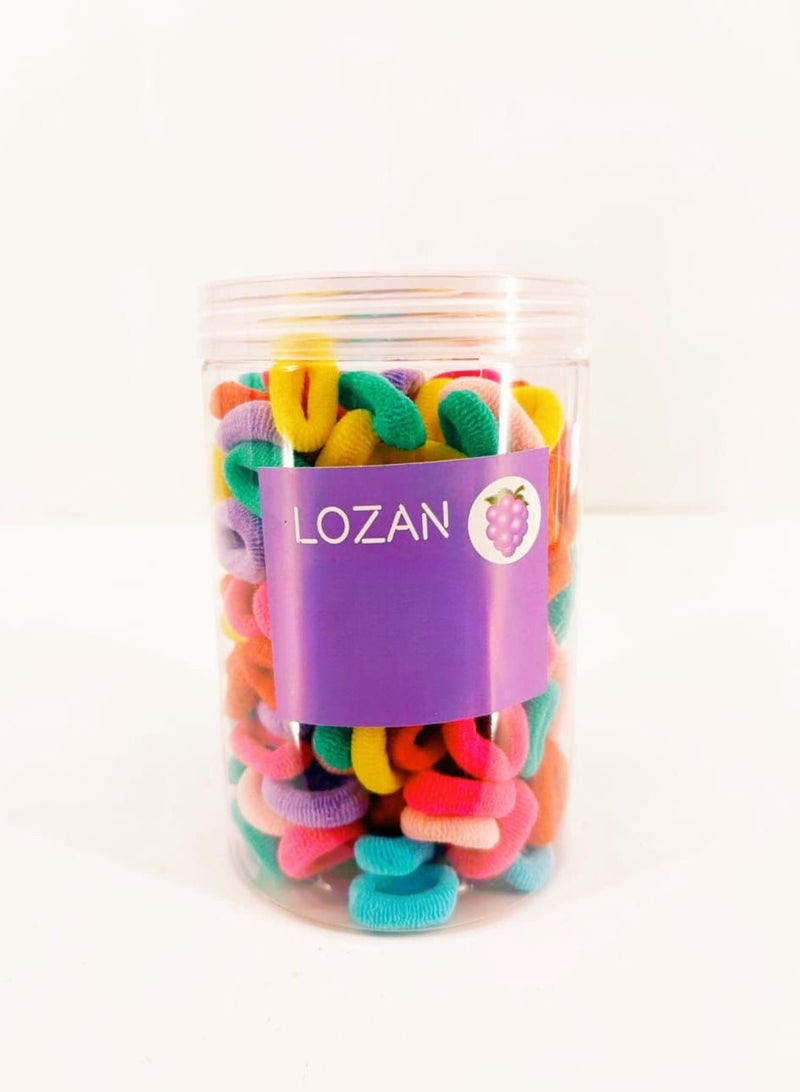 لوزان علبة ربطات شعر مطاطية من LOZAN – أكثر من 100 قطعة بألوان زاهية | مطاط  شعر ناعم وآمن لجميع الأعمار | ربطة شعر , إكسسوارات شعر يومية للمناسبات الخفيفة  للبنات والأطفال - Image 1