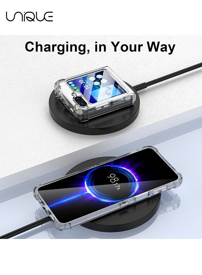 يونيك لحافظة سامسونج جالاكسي زد فليب 6 - غطاء هاتف واقي شفاف مع مصد مقاوم للصدمات وظهر مضاد للخدش (شفاف) - Image 4