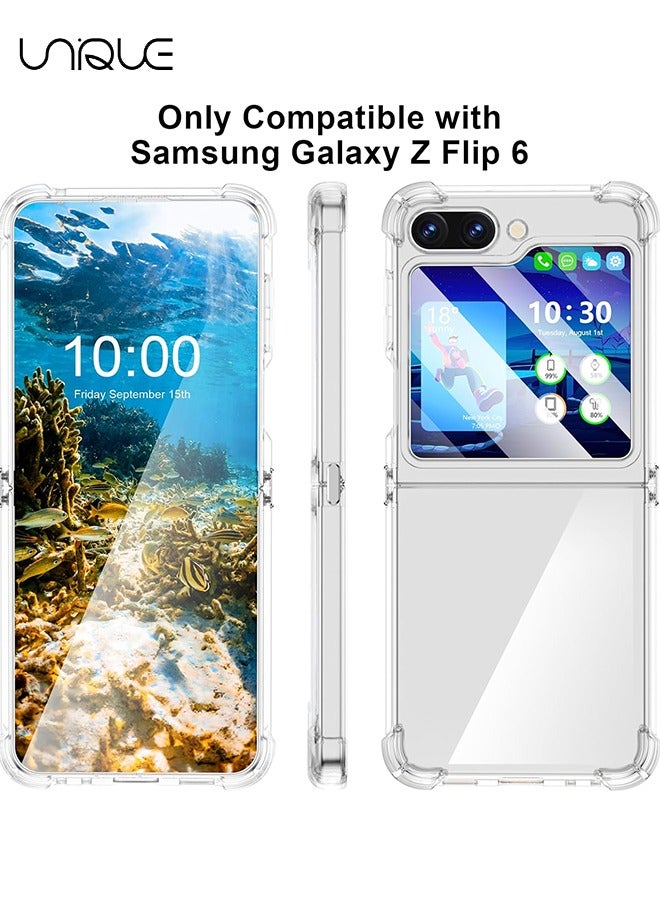 يونيك لحافظة سامسونج جالاكسي زد فليب 6 - غطاء هاتف واقي شفاف مع مصد مقاوم للصدمات وظهر مضاد للخدش (شفاف) - Image 5
