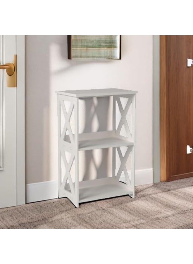 TPGP 3 Tier Bookshelf, Small Bookcase For Small Spaces, Mini Thin Book Shelf For Bedroom, Living Room, Bathroom Rack - Image 5