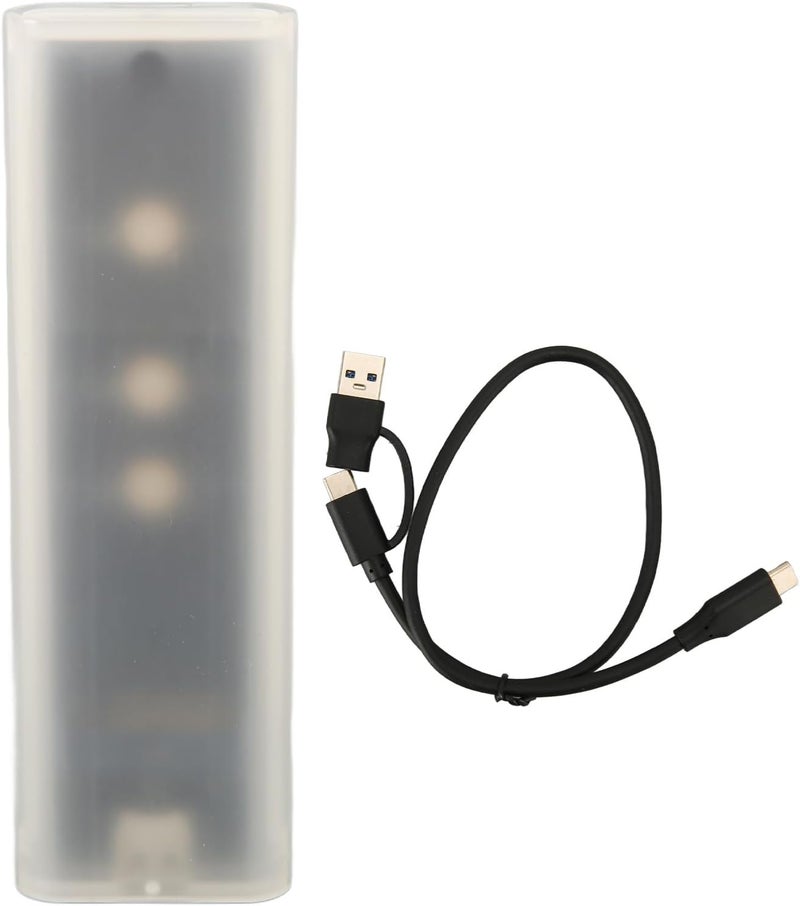 غلاف M.2 NVMe SSD، USB 3.1 Type C 10 جيجابت في الثانية، قرص صلب خارجي، غطاء شفاف مع مؤشر LED نابض، أداة تركيب لأقراص SSD مقاس 2230 2242 2260 2280، متوافق - Image 1