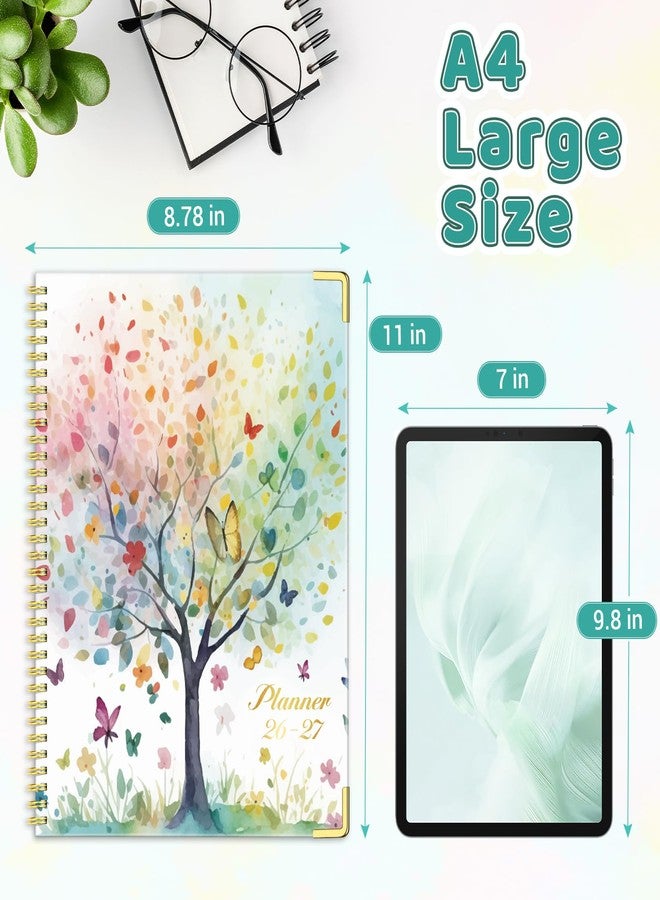 Billtigif Academic Planner 2026-2027 (8.5" x 11") - Weekly & Monthly Planner (Jul. 2026 - Jun. 2027), Column View Calendar Organizers, Hardcover Agenda Book with Tabs for Office & School, Tree - Image 5