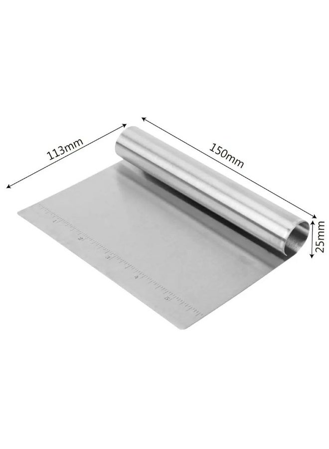 Premium Stainless Steel Dough Cutter with Measuring Edge for Easy Use - Image 1