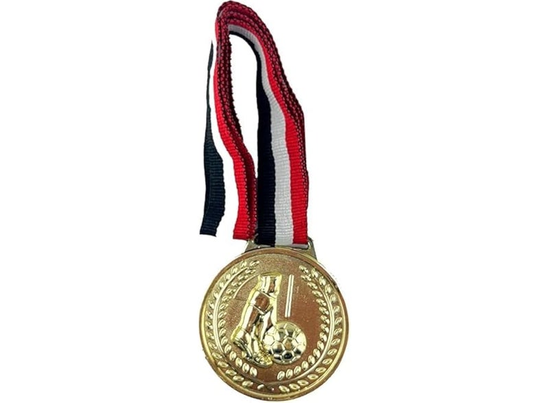 ميدالية ذهبية لكرة القدم بشريط – الجائزة المثالية للبطولات والمسابقات - Image 1