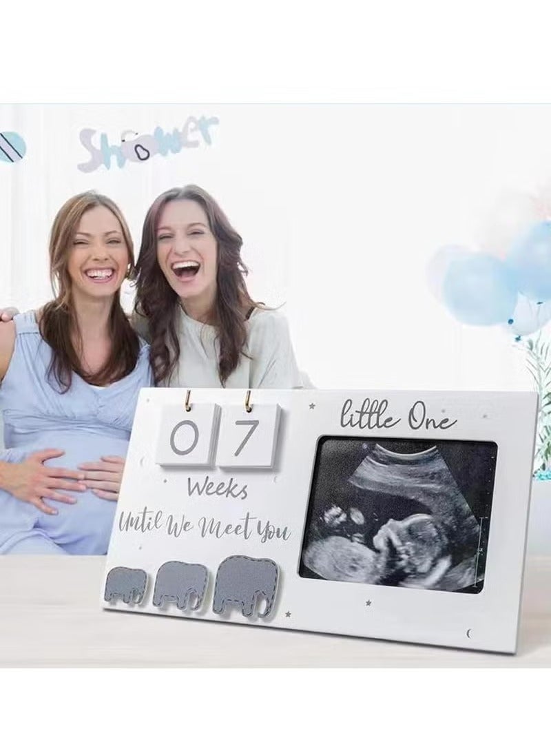 Unewshi Baby Sonogram Picture Frame with Countdown Calendar and Changeable Mats,Beautiful Ultrasound Picture Frames for Table or Wall,Congratulations Pregnancy Gift for Expecting Parents - Image 4