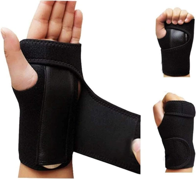 NUCARTURE Adjustable Wrist Support Brace with Removable Splint, Soft Breathable Wrist for Sprain, Arthritis, Pain Relief Wrist Stabilizer for Gym, Work & Daily Activities Men Women (31 * 17 cm, Left) - Image 1
