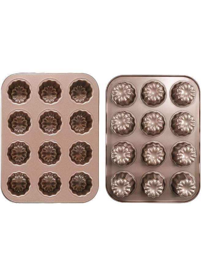 S-TOP 12-Cavity Professional Non-Stick Bakeware Set - Madeleine Pans, Canele Molds, Donut Pan for Baking, Includes Cannoli Forms, Cheesecake & Chocoflan Tins, Multi-Use (355 * 265mm) - Image 1