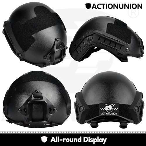 ACTIONUNION Airsoft Helmet and Mask Set Tactical Paintball Helmet and Balaclava Mesh Mask MH Type (Tan, Medium) - Image 5