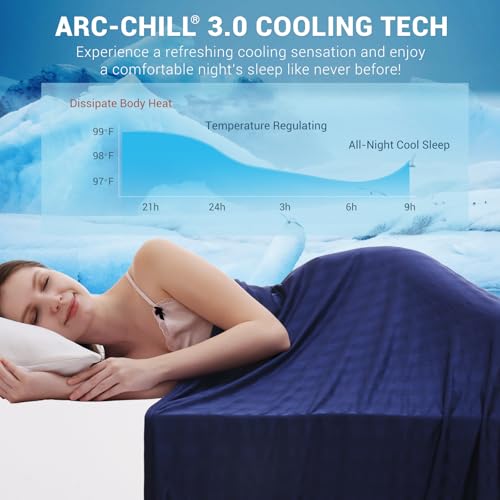 Elegear Revolutionary Cooling Blanket Queen Absorbs Heat to Keep Body Cool for Night Sweats Double Sided ArcChill30 Cool Fiber QMax05 Lightweight Summer Cold Blankets Sleeping 79 x 86 - Image 3