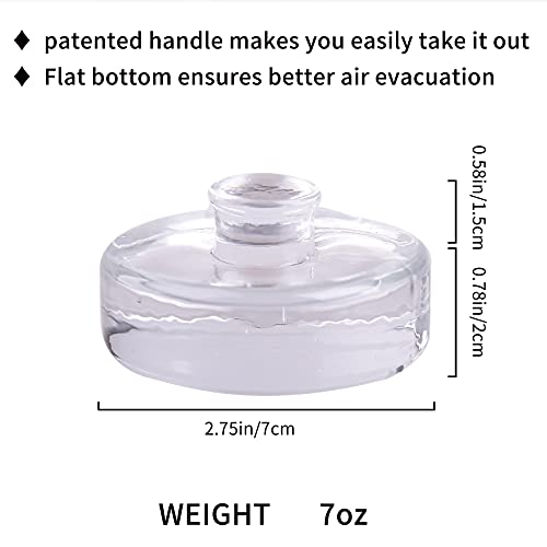 Eleganttime 4 Pack Easy Grip Handle Glass Fermentation Weights Great Mason Jar Wide Mouth Canning Fermenting Pickling Sourkrout Kraut Weight Fermentation Kit - Image 3