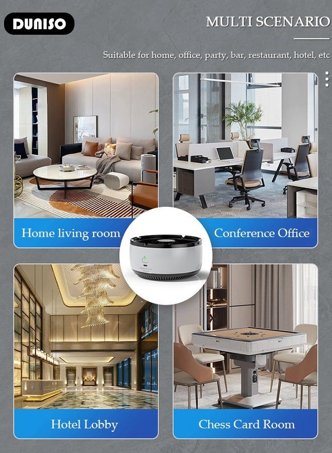 DUNISO Self Extinguishing Ashtray with Lid, 2 in 1 Multifunctional  Air Purifier with Filter Ashtray, Car Ashtray, Detachable Easy Clean Car Ashtray for Home, Car, Office - Image 3