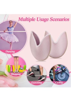 SYOSI Toe Protectors 2 Pairs Shoes Pouch Ballet Dance Pointe Socks Pad Pads Covers for Women Heels Relief Forefoot Pain Slipper Anti-Slip Half  - Image 3