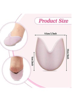 SYOSI Toe Protectors 2 Pairs Shoes Pouch Ballet Dance Pointe Socks Pad Pads Covers for Women Heels Relief Forefoot Pain Slipper Anti-Slip Half  - Image 5