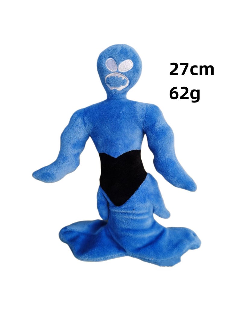 1-Pieces Strange Funny Stuffed Plush Toy Rainbow Friends Series Action Doll Blue-G