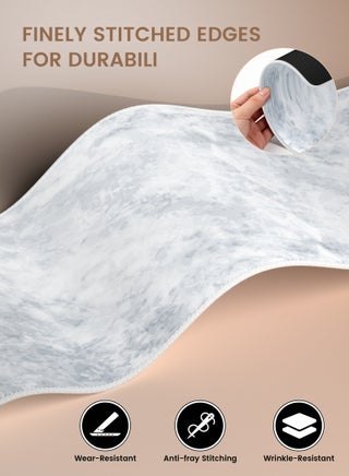 DuneVoyager M3 Relief White ماوس باد للألعاب XXL ‎900×400×4‎ مم – مقاوم للماء، ماوس باد كبير وممتد، قاعدة مطاطية مانعة للانزلاق، تحكم سلس وثابت، مع علبة هدايا - view 5