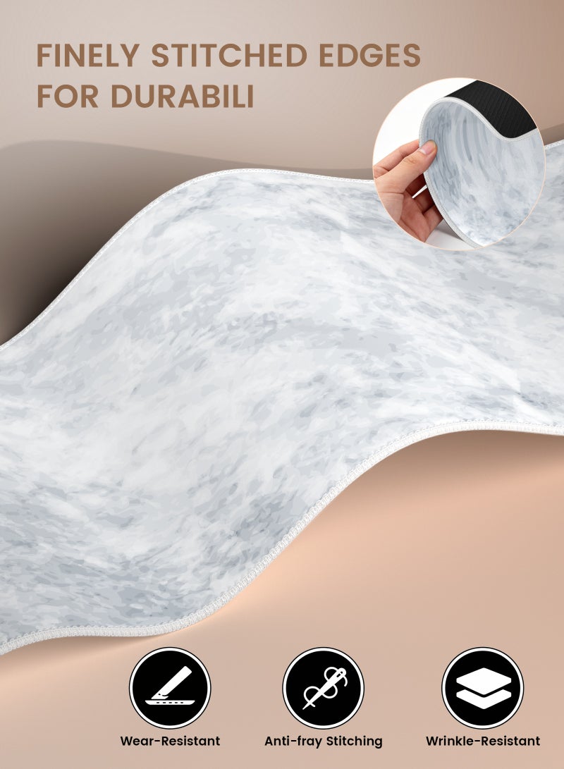 DuneVoyager M3 Relief White ماوس باد للألعاب XXL ‎900×400×4‎ مم – مقاوم للماء، ماوس باد كبير وممتد، قاعدة مطاطية مانعة للانزلاق، تحكم سلس وثابت، مع علبة هدايا - view 5