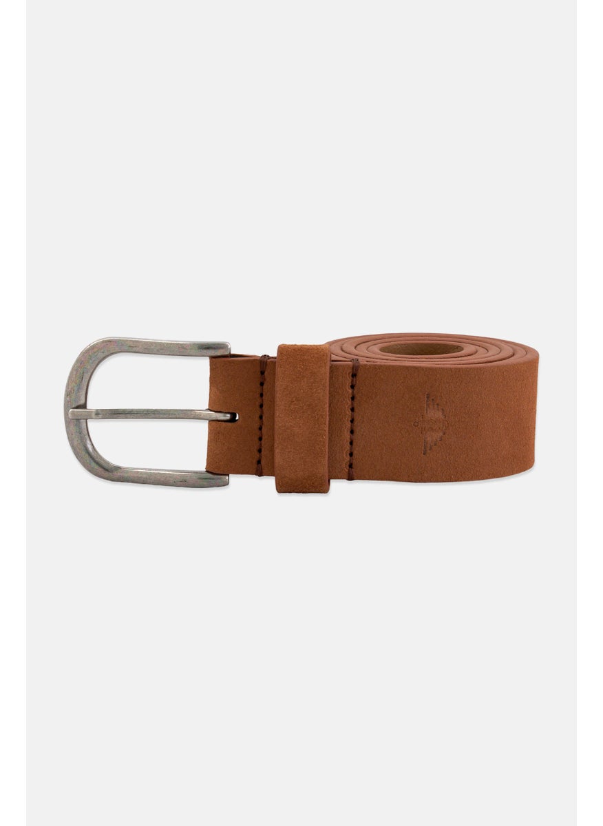 DOCKERS - Men Leather Buckle Belt, Almond - Image 1