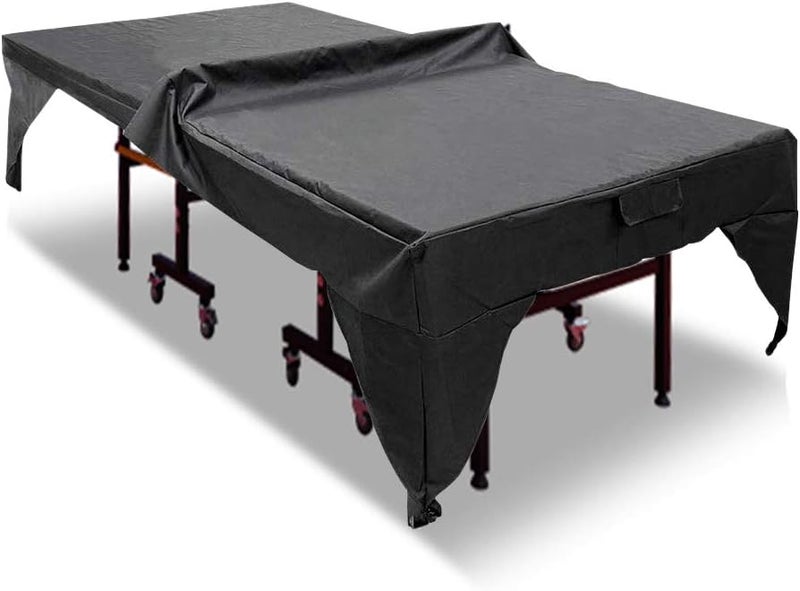 amberr Outdoor Ping Pong Table Cover - Dustproof, Waterproof, Lightweight, Prevent Dripping Water - Black - Image 1