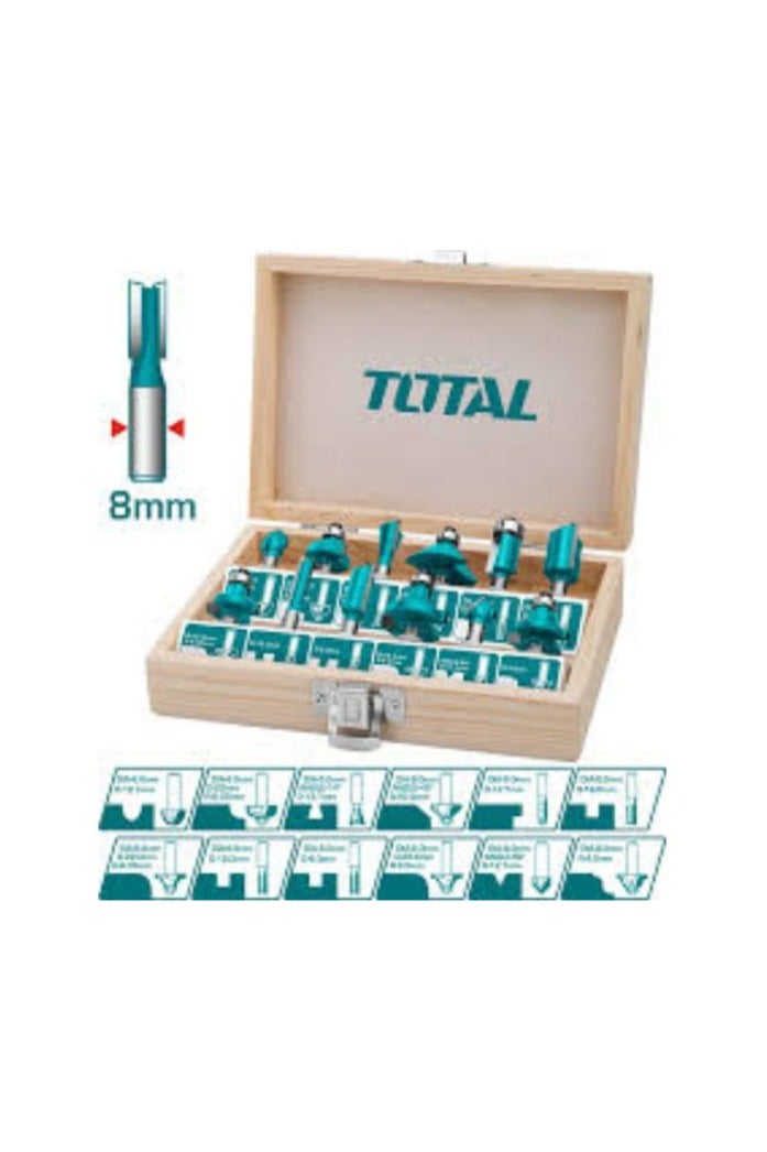 Total  Router Bits Set 8Mm Tacsr1121