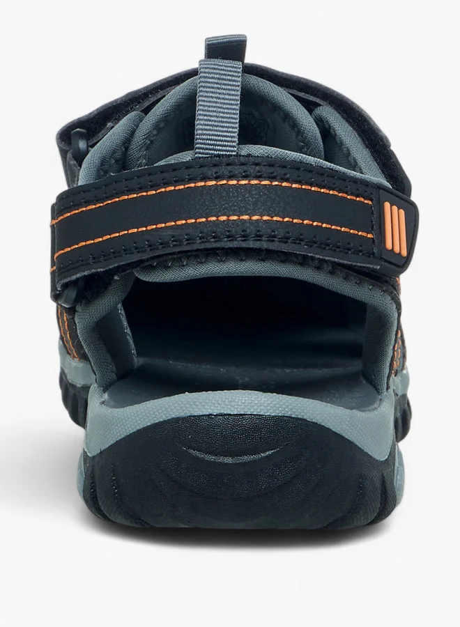 Kappa Boys' Panelled Sandals with Hook and Loop Closure