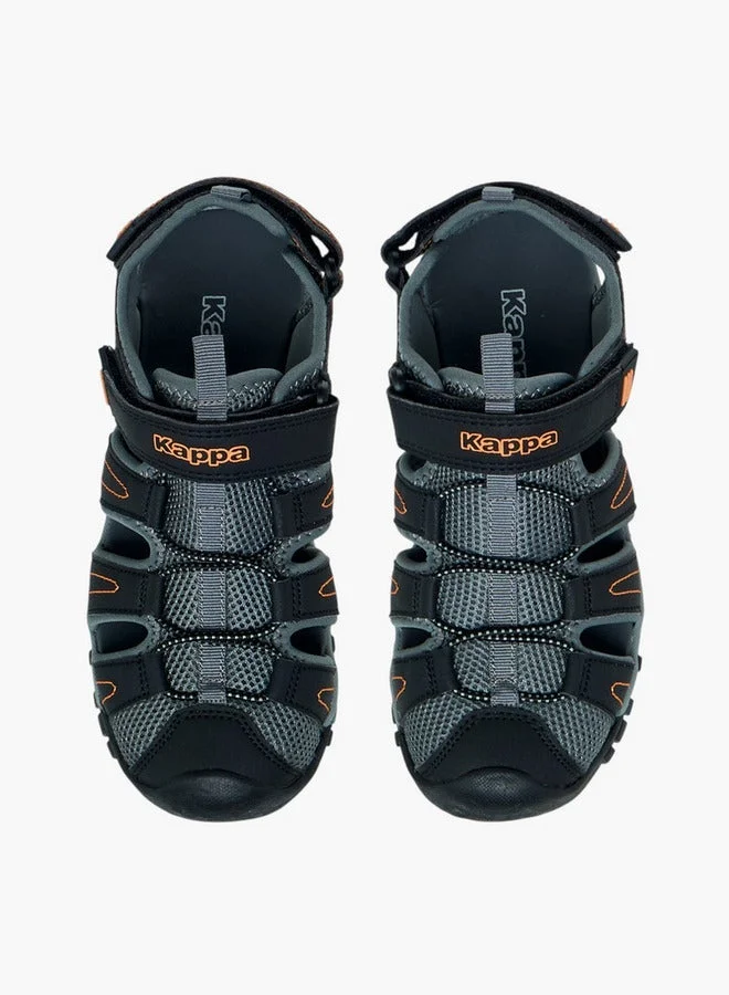 Kappa Boys' Panelled Sandals with Hook and Loop Closure