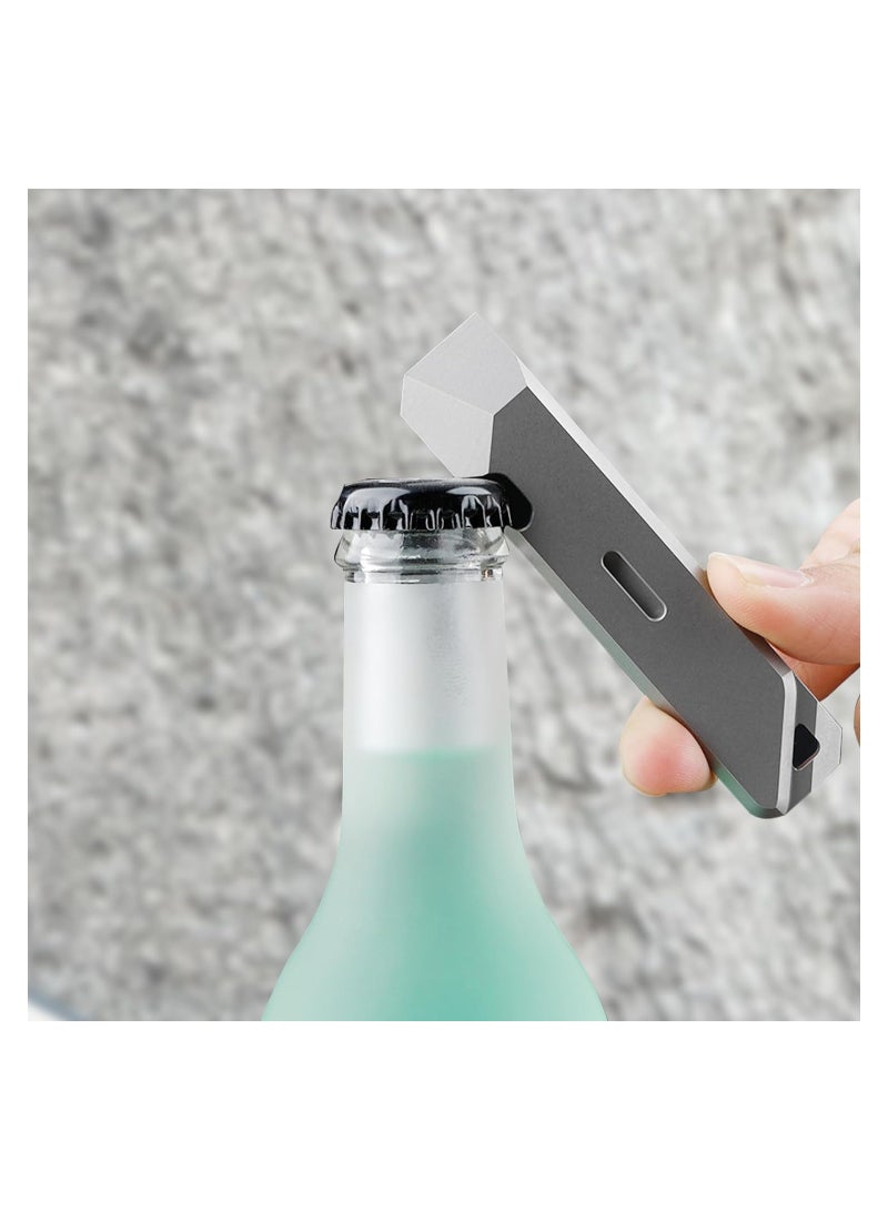 SYOSI Titanium EDC Pry Bar, Portable Multitool Tool, Pocket Mini Pry Bar for Everyday Carry, Wrenches, Crowbar, Bottle and Box Openers, Your Versatile Companion for Everyday Carry and Camping Accessories  - Image 2